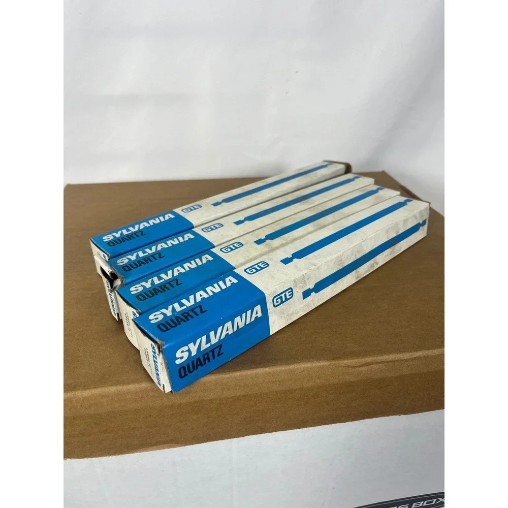Lot of 4 Sylvania‎ GTE Quartz Halogen Lamp 1500W 277V 58858-2 Bulbs Vintage NOS